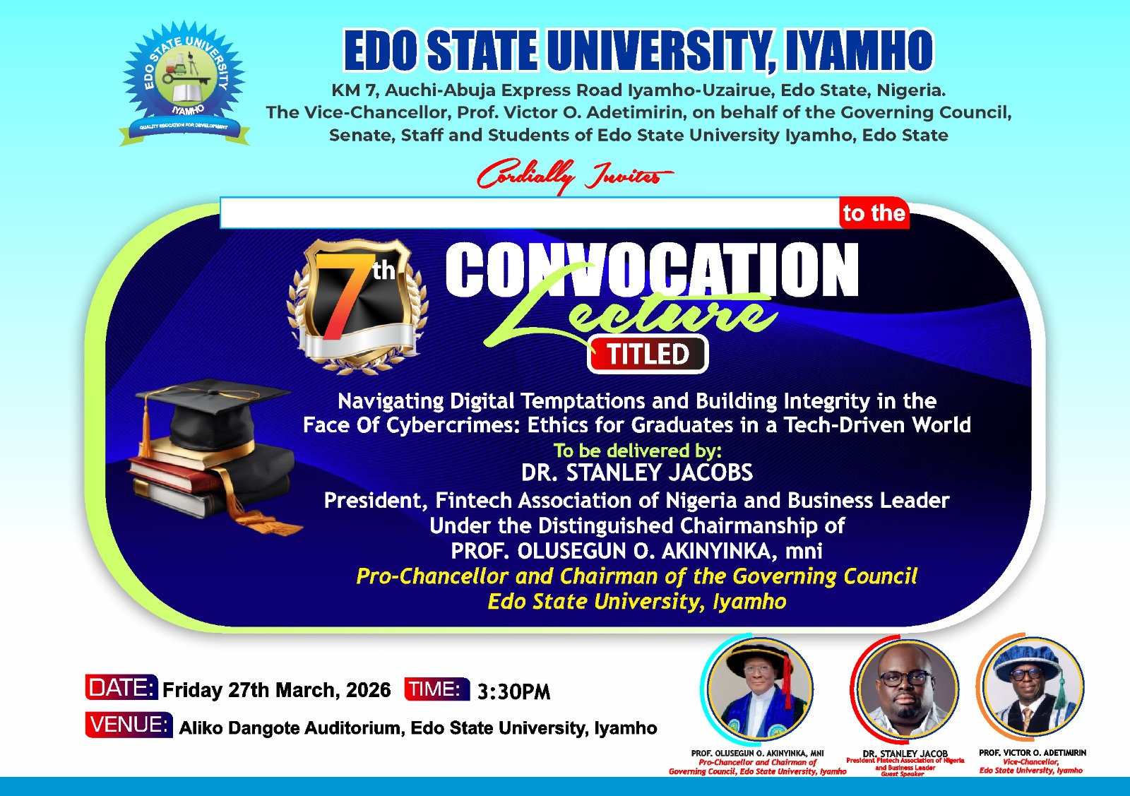 7TH CONVOCATION DAY LECTURE