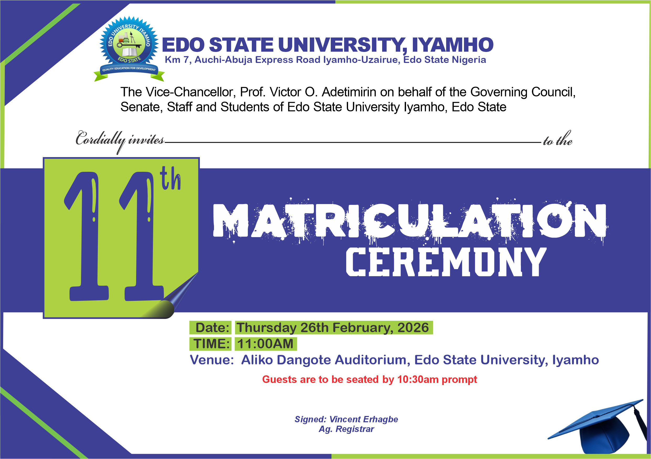 11th Matriculation Ceremony