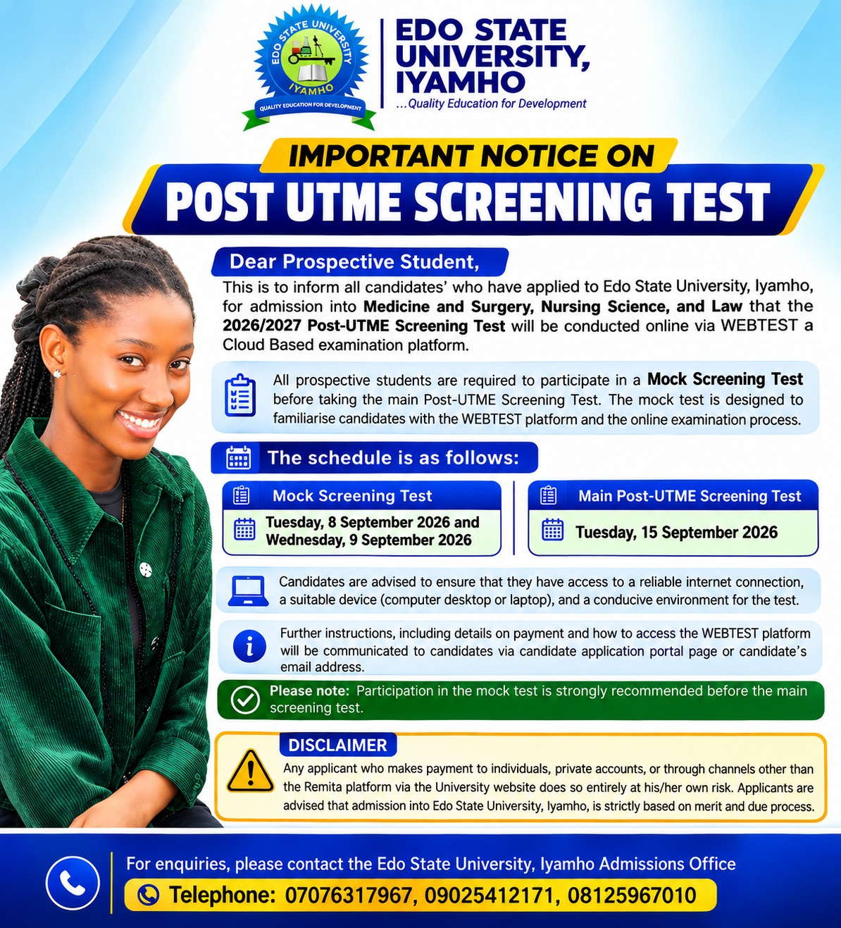 post utme poster